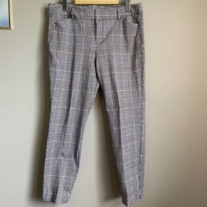 Old Navy Women's Pixie Ankle Houndstooth Striped Black + White Stretchy Pants 12